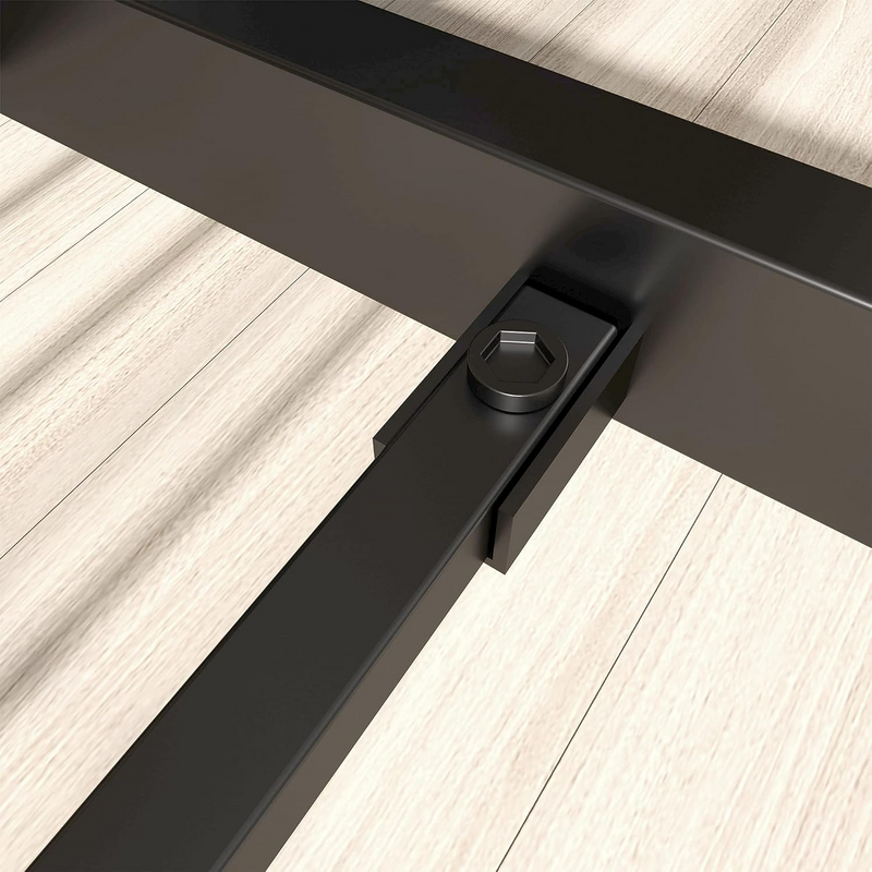 King Size Platform Bed Frame with Headboard, Queen/King Size, No Box Spring Required