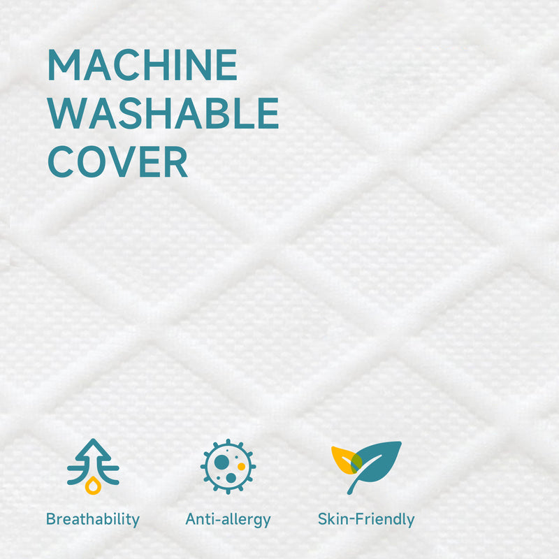 2 Inch Memory Foam Mattress Topper for Back Pain with Removable & Washable Cover