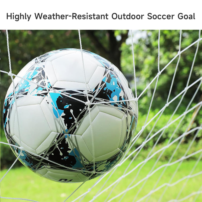 12x6 FT Backyard Portable Soccer Goal with Heavy Duty Steel Frame, Net and Ground Stakes for Home, School and Soccer Field Training Equipment