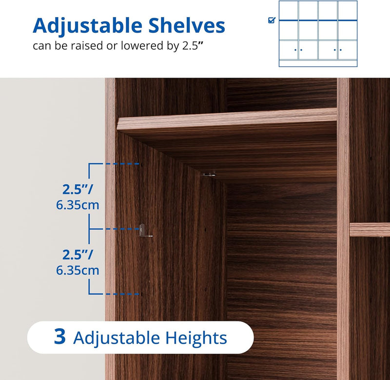 Bookshelf 2-tier Open Shelf Bookcase with 12 Compartment Shelf with Anti-Tilt Device for Bedroom, Living Room