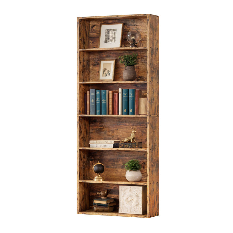 Industrial Bookshelves Bookcases 6 Shelf Storage Shelves Floor Standing 70 Inches High