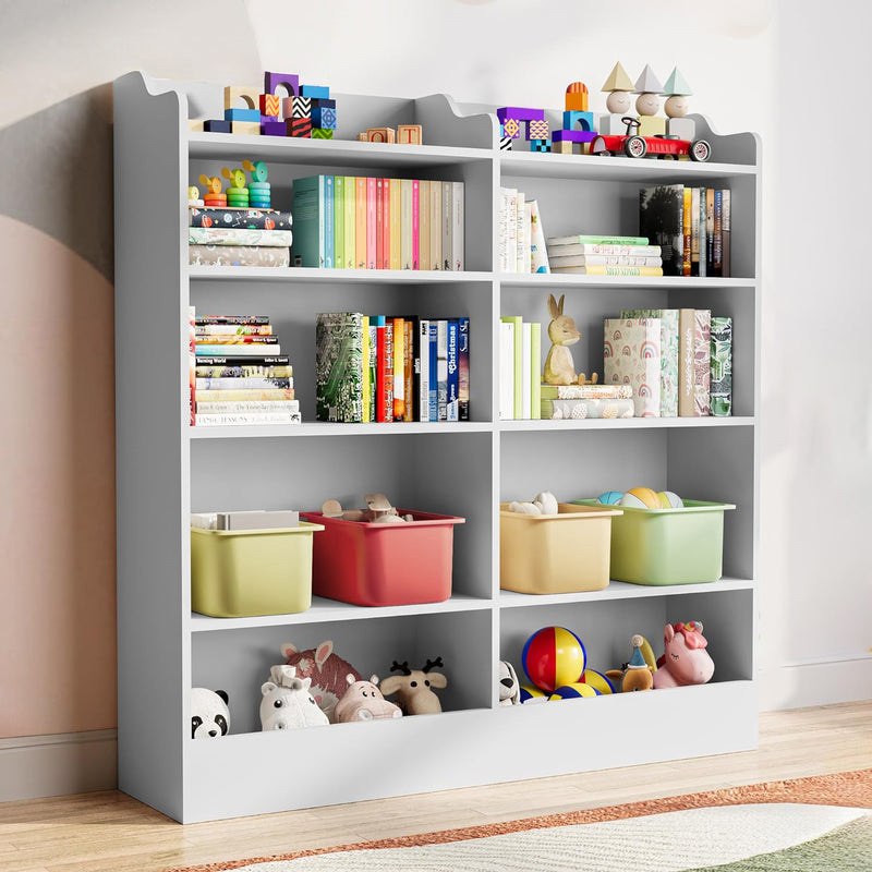 5 Tier Kids Bookshelf Wooden Book and Toy Storage Cabinet