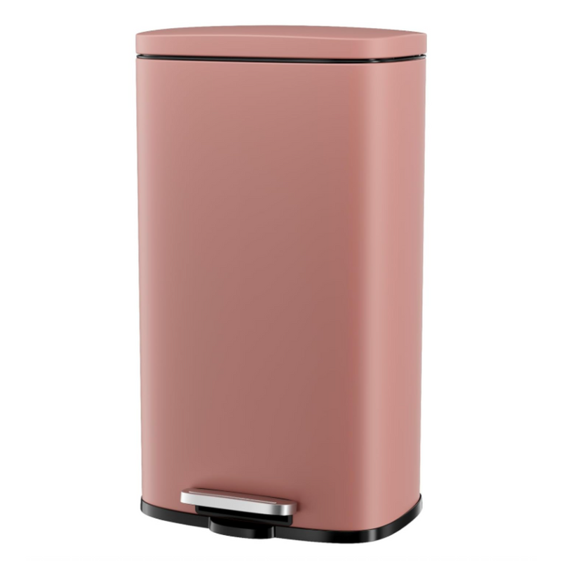 13.2 Gallon (50L) Step Trash Can Stainless Steel Garbage Bin with Removable Inner Bucket