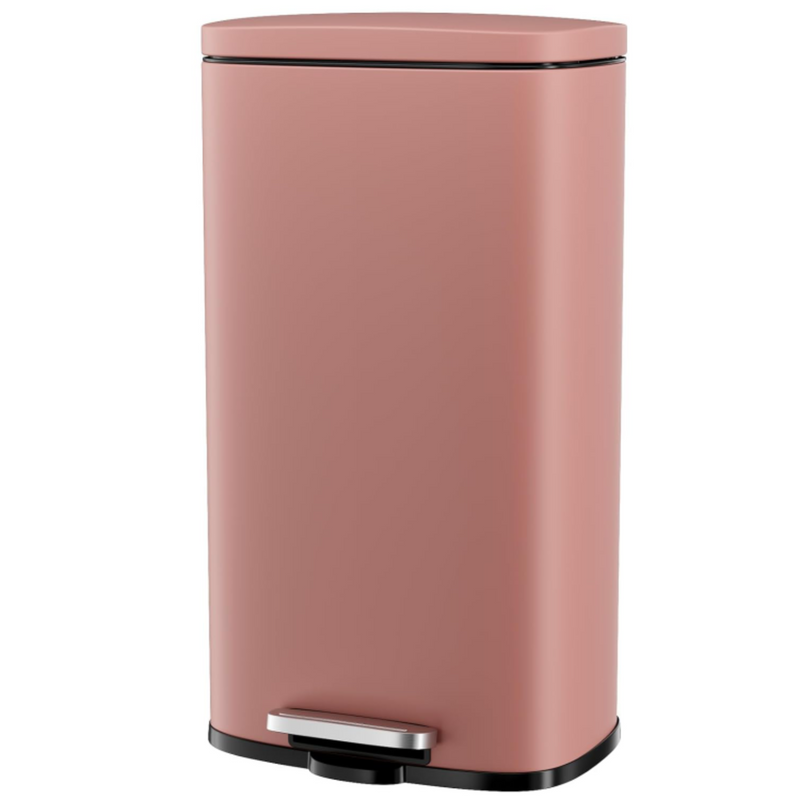 8 Gal (30L) Trash Can Stainless Steel with Lid, Removable Inner Bucket