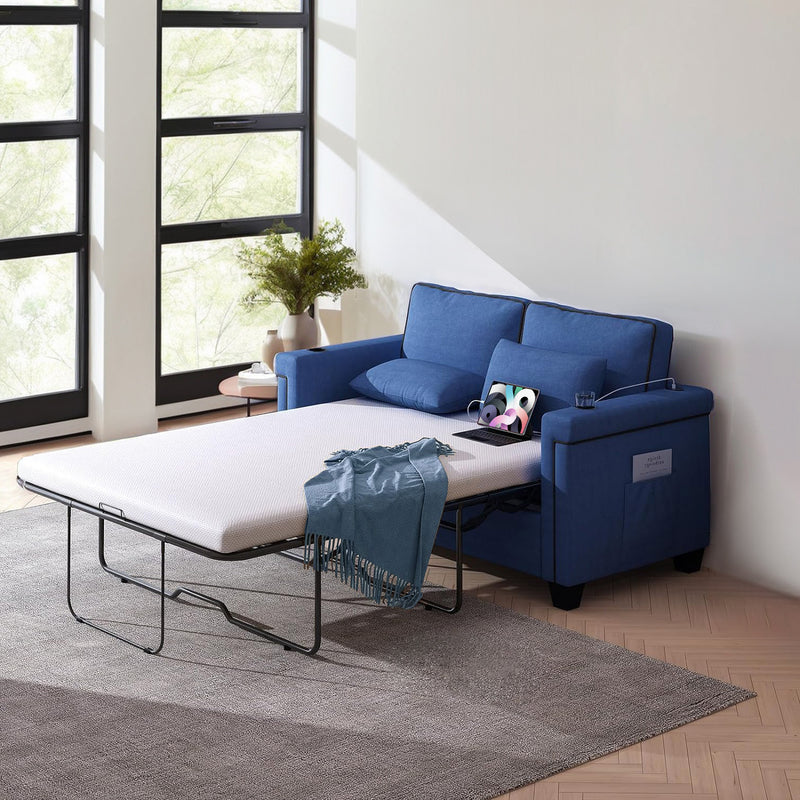 Pull Out Sofa Bed Sleeper Couch Convertible Sleeper Sofa with Memory Foam Mattress
