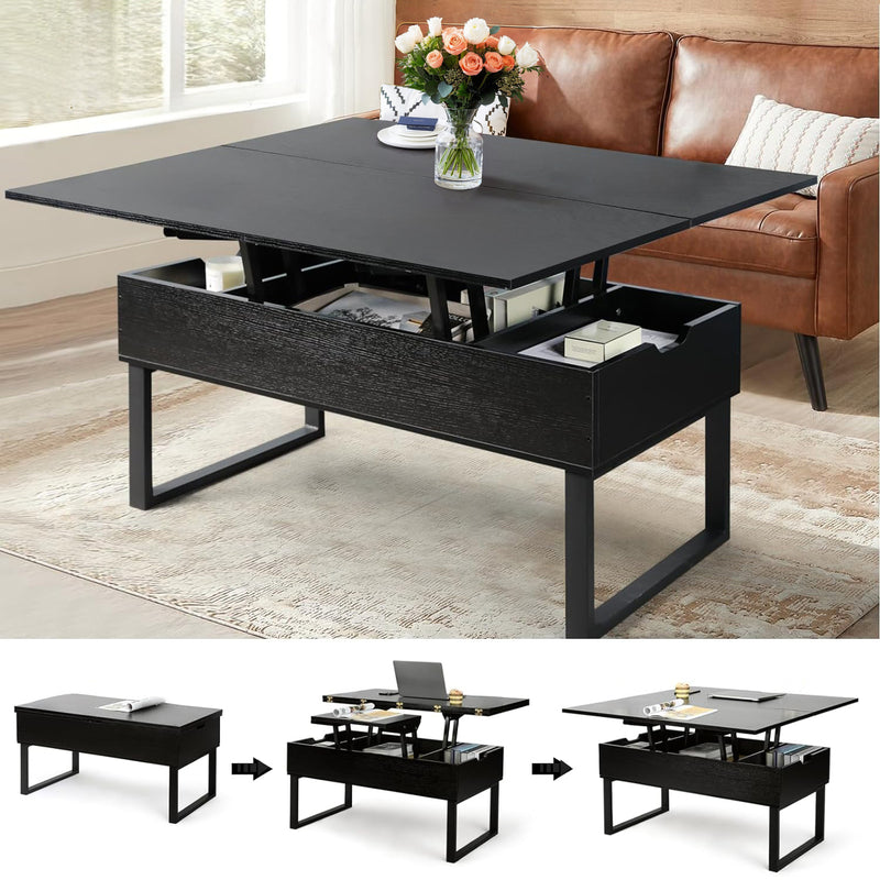 Lift Top Coffee Table Modern Lift Dining Table 3 in 1 with Storage