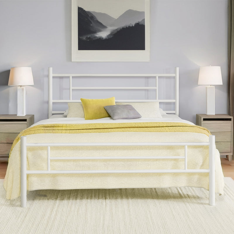 Metal Platform Bed Frame Black Bed Frame with Headboard and Footboard, Underbed Storage, Strong Metal Slats Support, Mattress Foundation, No Box Spring Needed