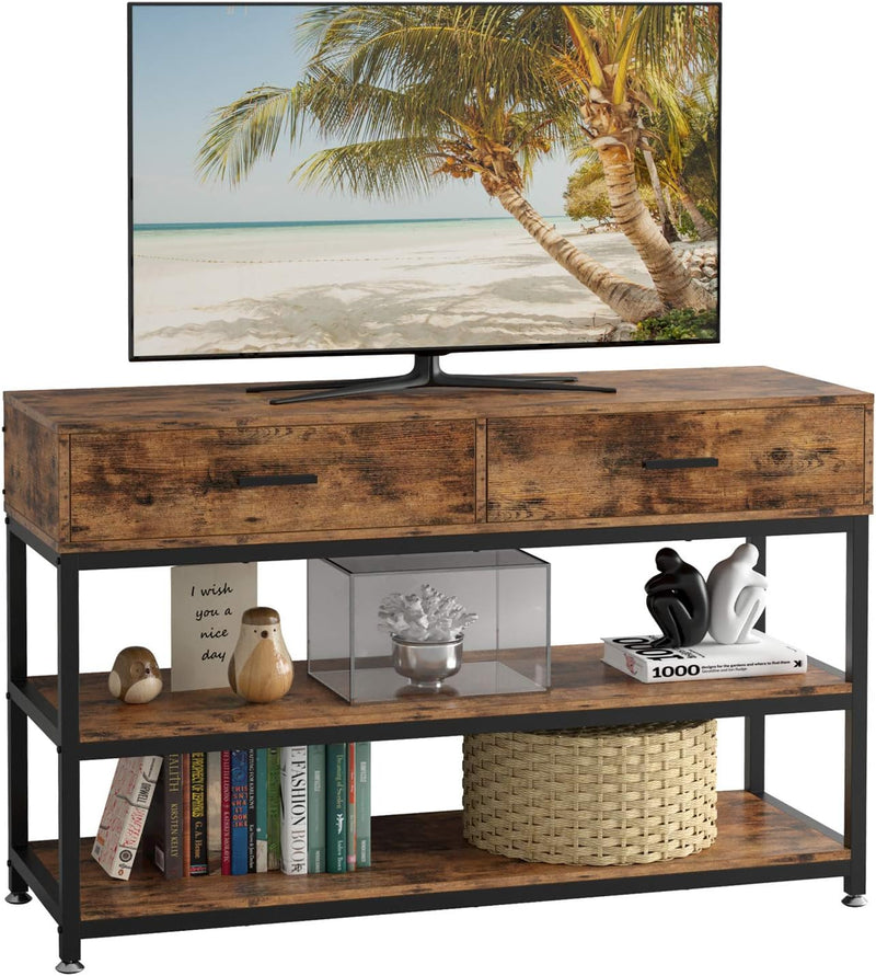 47 Inches TV Stand with Storage Cabinet with Drawers for 55 Inch TV