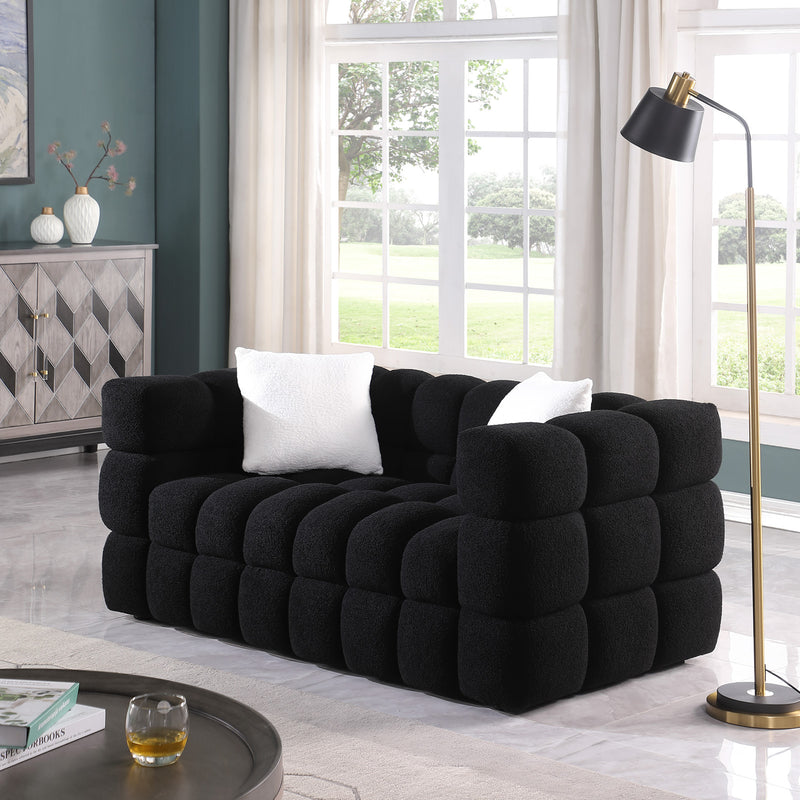 Boucle Sofa and Loveseat 2 seater Marshmallow Shape