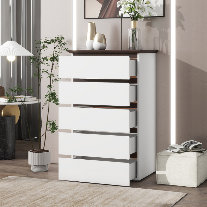 5 Drawer Dresser Storage Dresser, Closet Dressers Chest of Drawers, Chest Cabinet Organizer