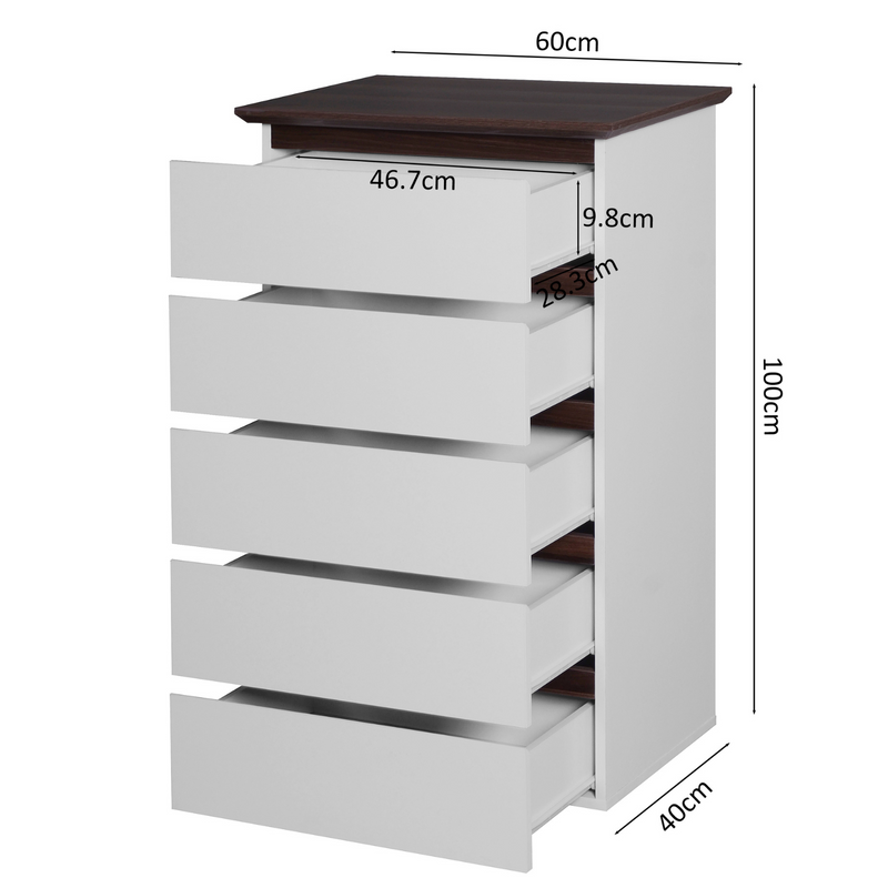 5 Drawer Dresser Storage Dresser, Closet Dressers Chest of Drawers, Chest Cabinet Organizer