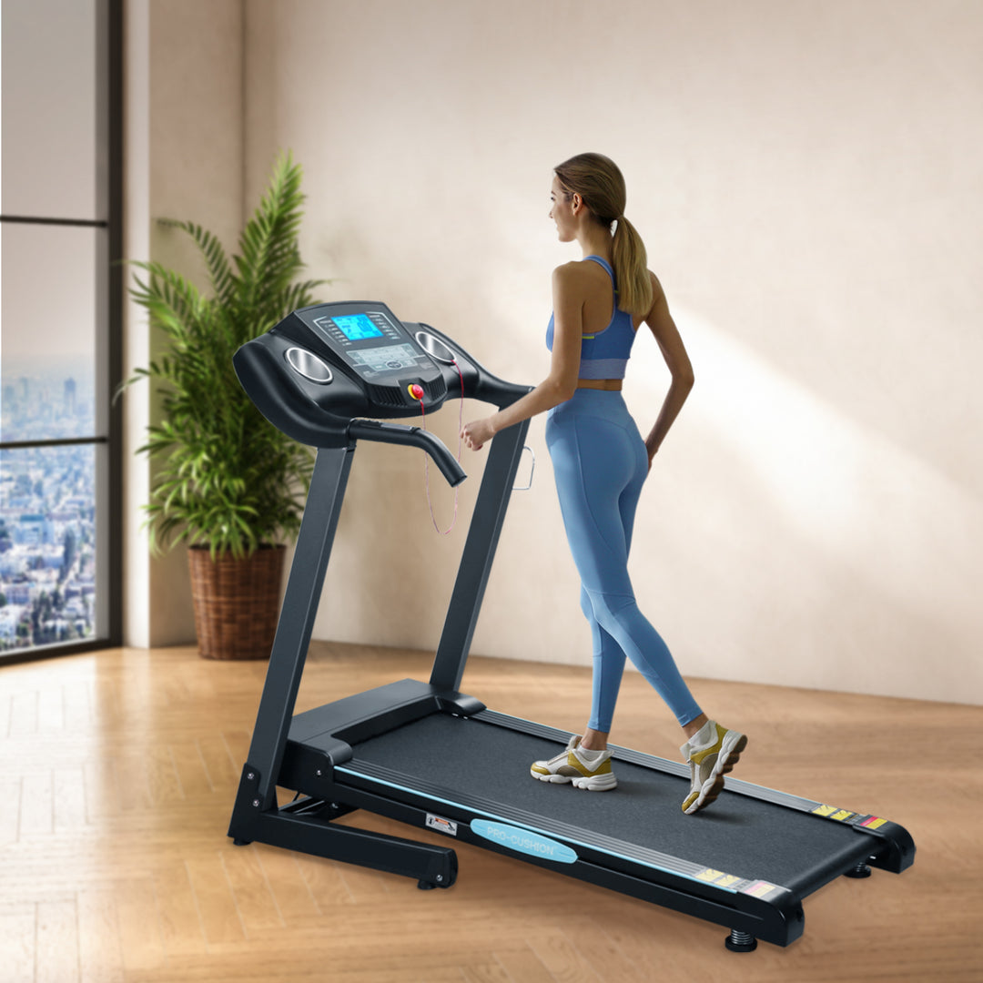 Auto Incline Home Folding Treadmill with Widened Running Belt