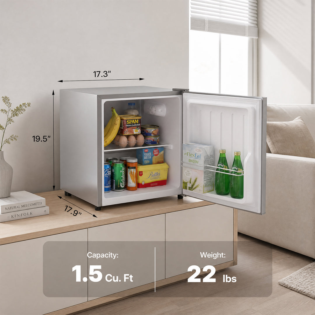 All-Refrigerator Mini Fridge 1.5 Cu.Ft, Compact Small Refrigerator