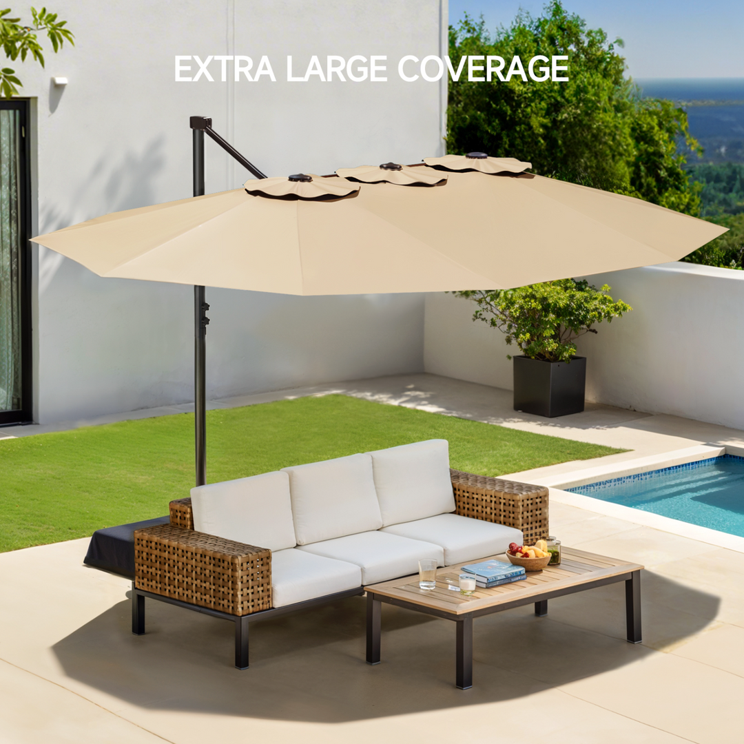 extra large cantilever patio umbrella 8x13 FT with Base Included, Double-Sid – Online Furniture Store Size/Handle/Mesh:6