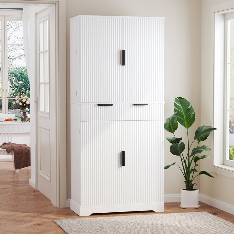 Pantry Cabinet Kitchen Storage Cabinet, 72&