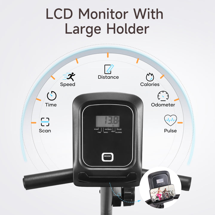 Exerpeutic 1111 900XL Extended Capacity Recumbent Bike With Pulse