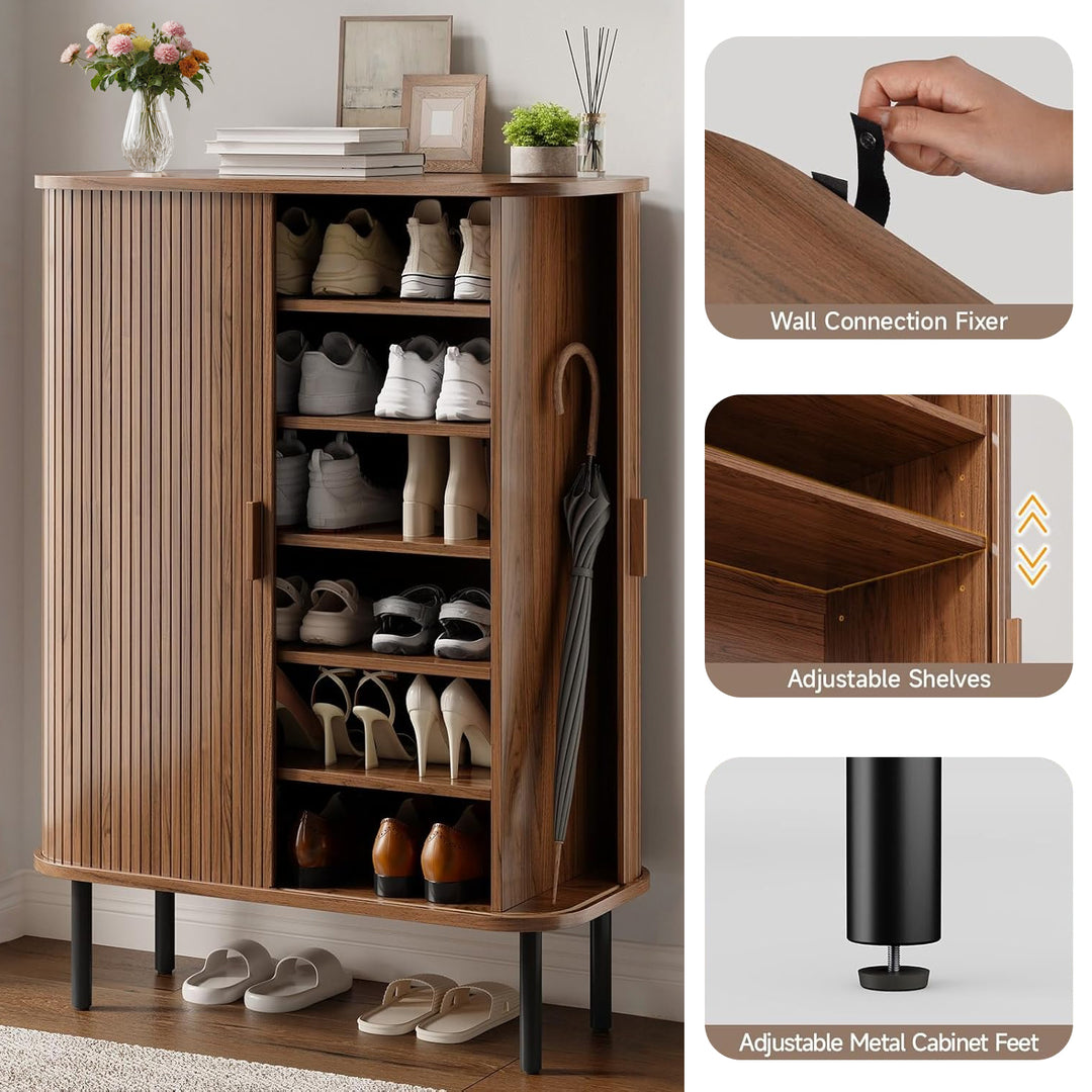 Wood Homestore And More Shoe Rack Shoe Storage Cabinet 6-Tier