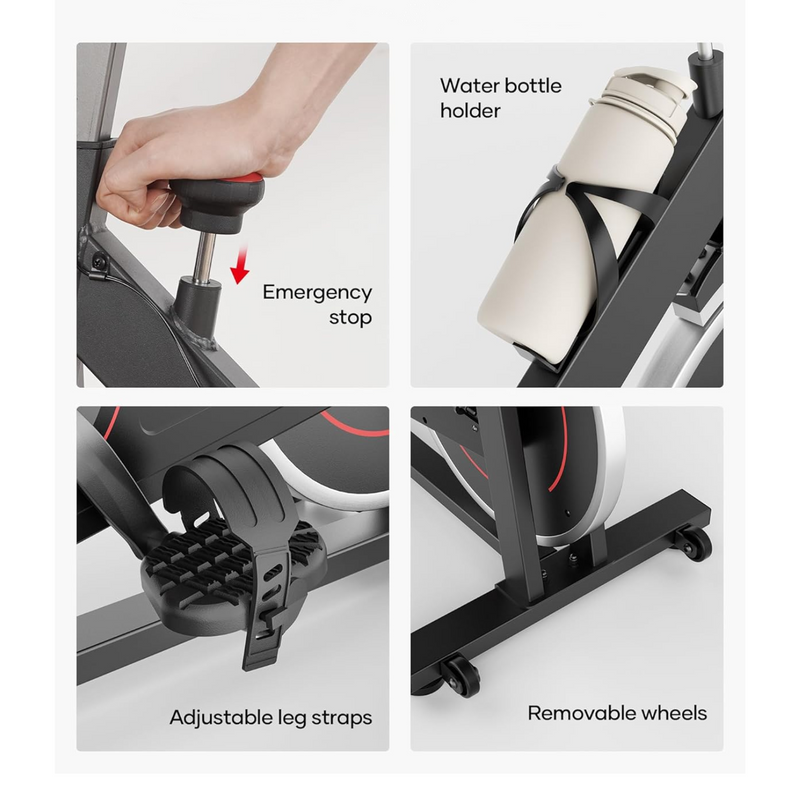 Exercise Bike Stationary Recumbent Exercise Bike, Workout Bike with Comfortable Seat Cushion, Home Bike with Resistance and Comfort Saddle
