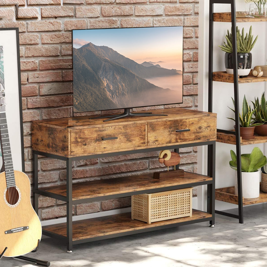47 Inches TV Stand with Storage Cabinet with Drawers for 55 Inch