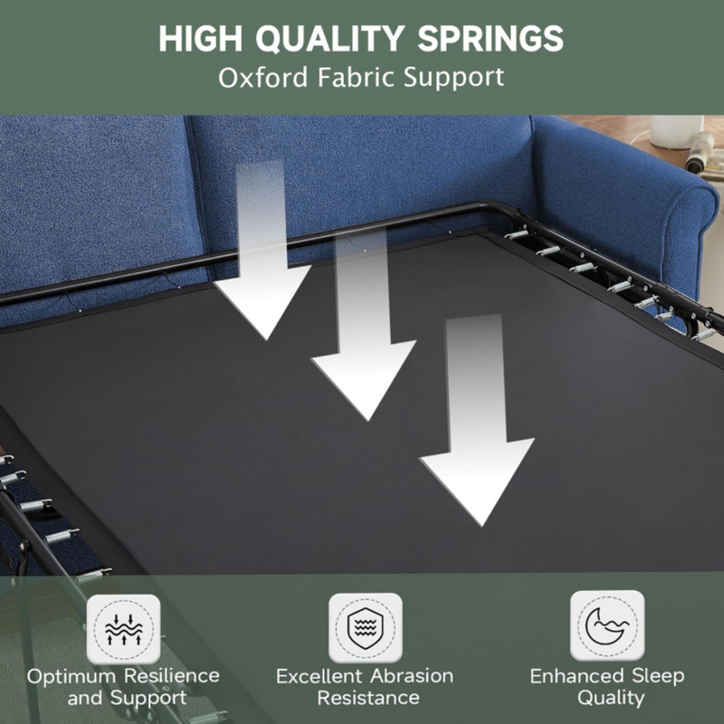 Sofa Bed, Pull Out Couch Sleeper Sofa Bed, Full Size Loveseat Sofa with Memory Foam Mattress