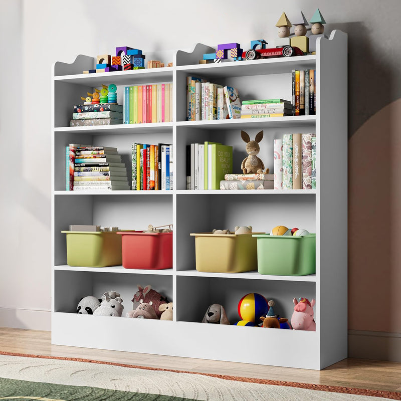 5 Tier Kids Bookshelf Wooden Book and Toy Storage Cabinet