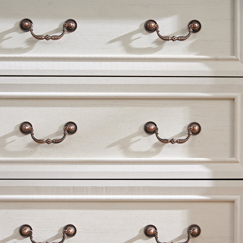 6 Drawer Dresser, Farmhouse Style Storage Dresser Organizer with Base Wooden Rustic Chest of Drawers