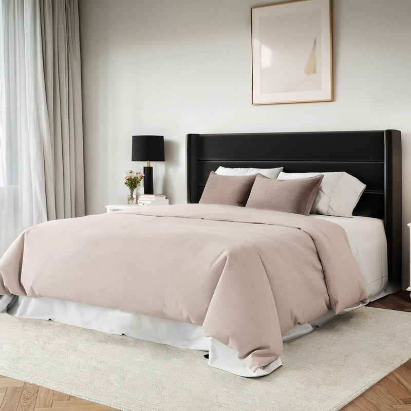 Velvet Lift Up Storage Bed with Modern Wingback Headboard Hydraulic Support, No Box Spring Needed