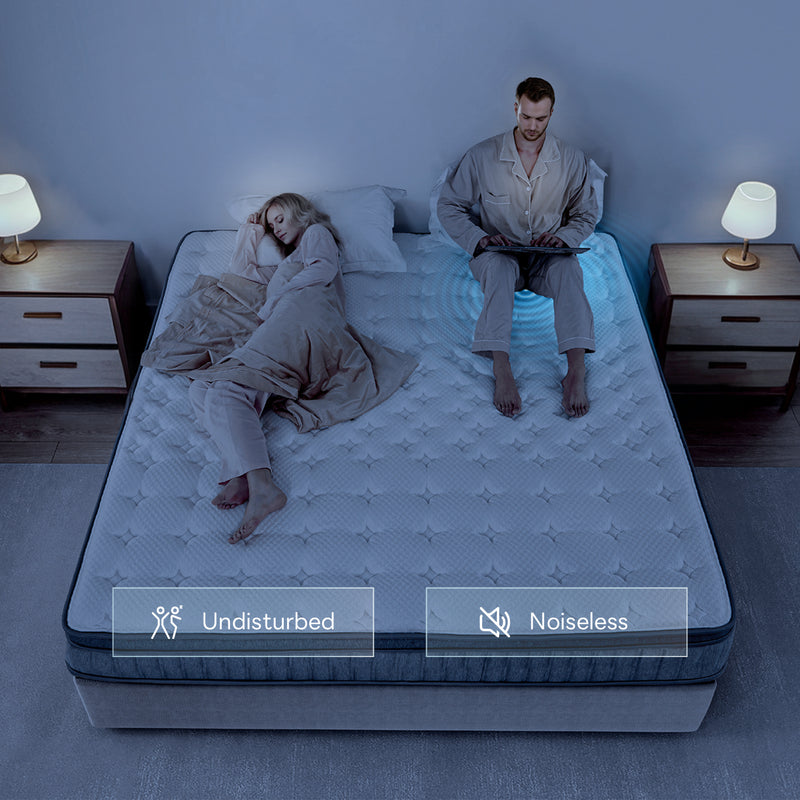 12 Inch Gel Memory Foam Mattress, Mattress with Cool Ice Silk Cover, Individually Pocket Springs, Medium Firm, SG Made, CertiPUR-US