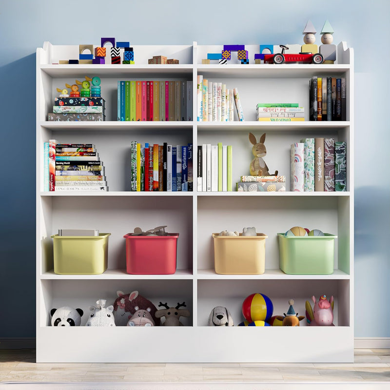 5 Tier Kids Bookshelf Wooden Book and Toy Storage Cabinet