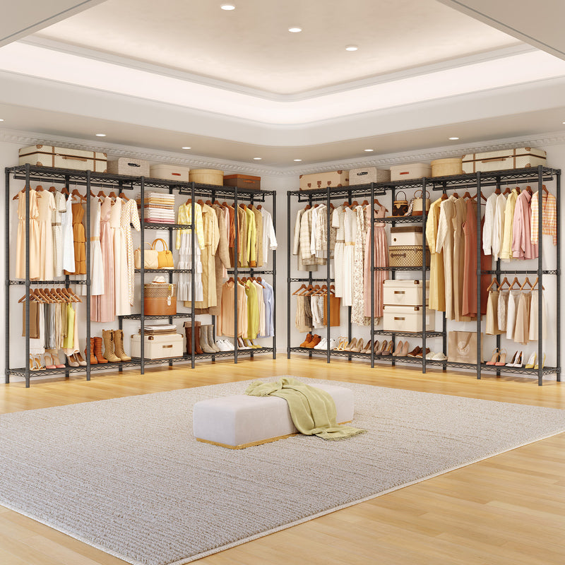Heavy Duty Closet Organizer, Freestanding Closet System with Wire Shel ...