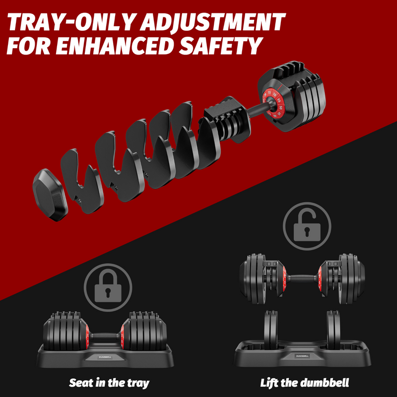 Adjustable Dumbbells Set Adjustable Weights Dumbbells, 10 in 1 Free Weights Dumbbells with 10 Weight Options