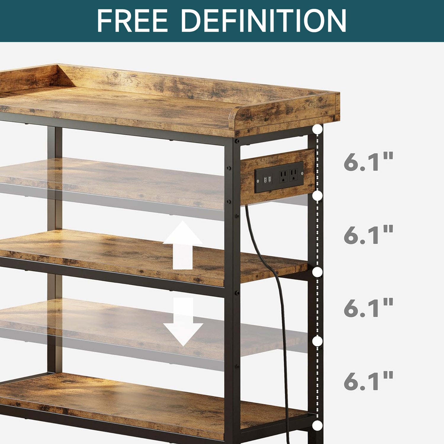 32 Inch Console Table for Entryway, Sofa Table with Electrical Outlet ...