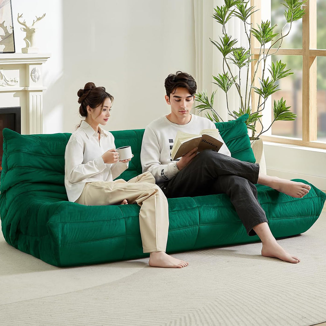 Bean Bag Couch Lazy Sofa Floor Sofa Couch, 3 Seater Bean Bag Bean Bag Couch Lazy Sofa Floor Sofa Couch, 3 Seater Bean Bag
