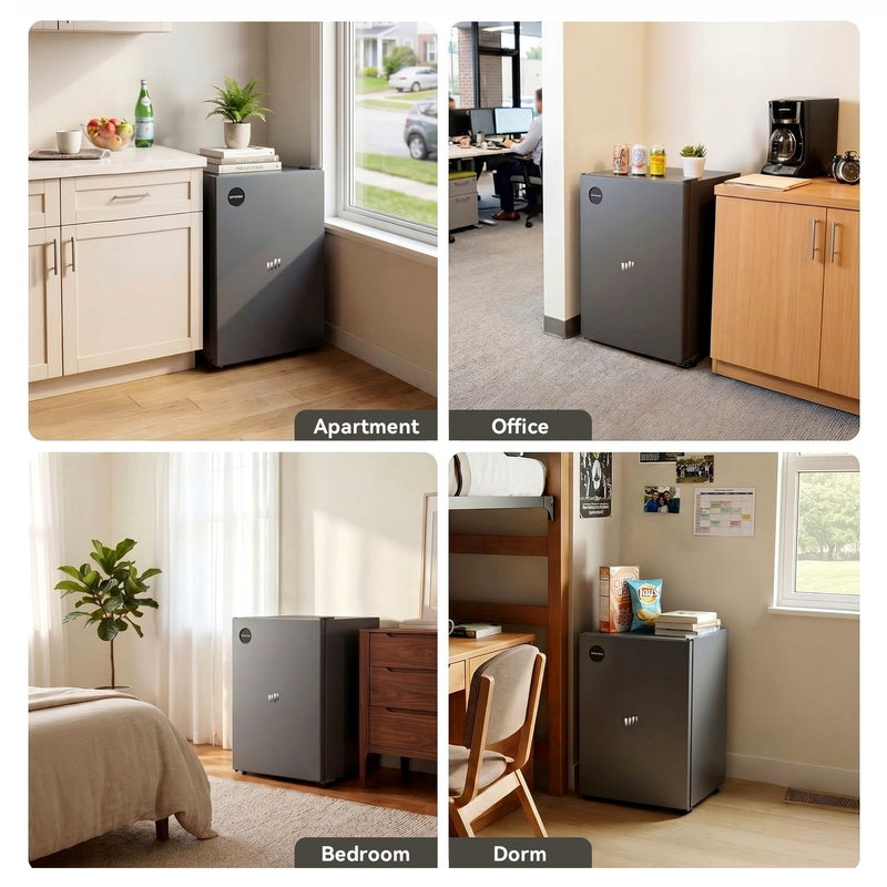 All-Refrigerator Mini Fridge 2.5 Cu.Ft, Compact Small Refrigerator wit ...
