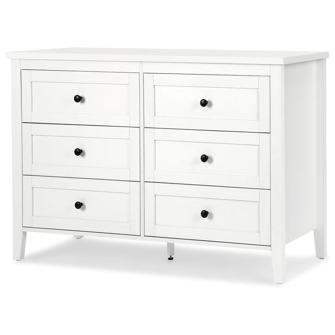 Traditional White Dresser with 6 Drawers, Storage Dresser, Chest Dress – Ohwill.com Traditional White Dresser with 6 Drawers, Storage Dresser, Chest Dress – Ohwill.com