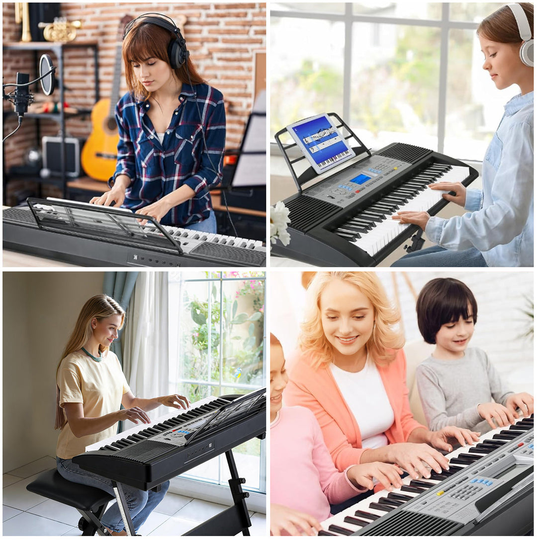 61 Key Electronic Keyboard 24HOCL 61-Key Electronic Keyboard Piano ...