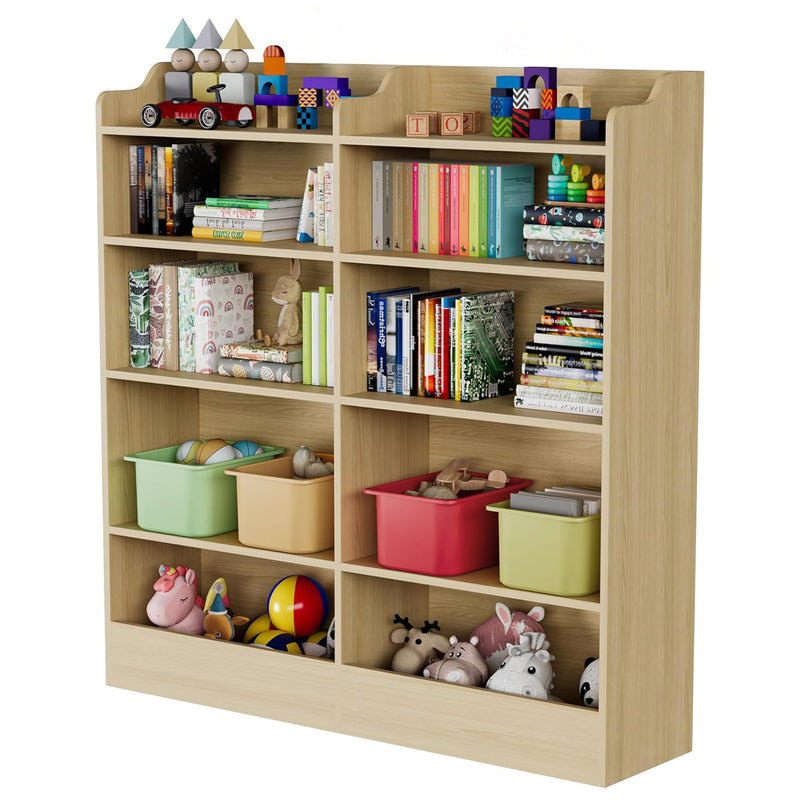 5 Tier Kids Bookshelf Wooden Book and Toy Storage Cabinet