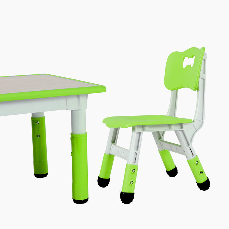 Kids Study Table and Chair Set Height Adjustable for Reading, Drawing, Eating