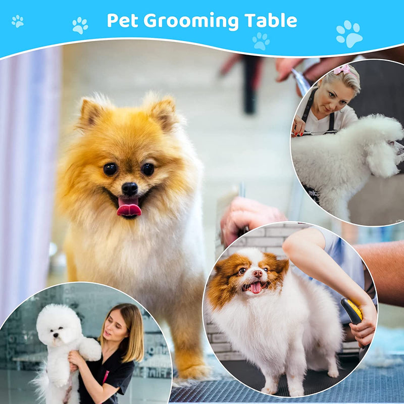 Ohwill Hydraulic Dog Grooming Table Dog Drying Table, 43" Adjustable Pet Trimming Table w/3 Nooses, up to 400lbs
