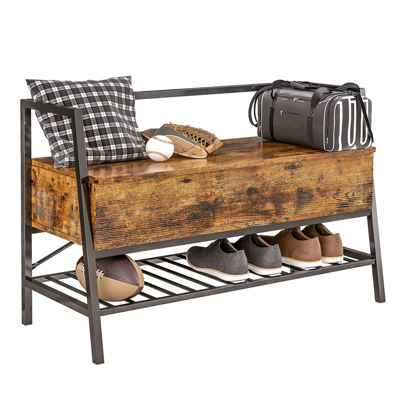 Entryway Bench Shoe Bench With Shoe Rack and Storage Box for Entryway, Bedroom, Hallway